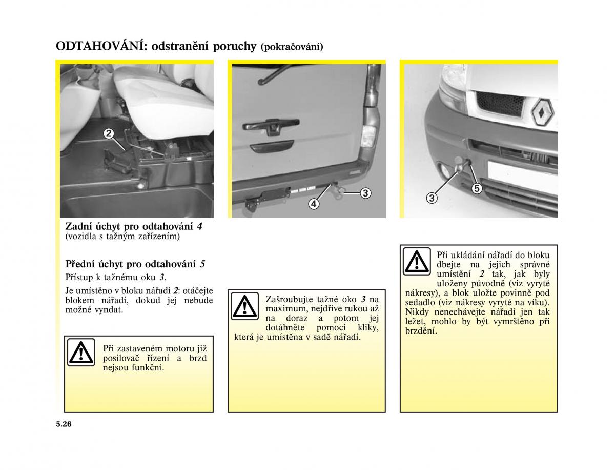 Renault Trafic II 2 navod k obsludze / page 162