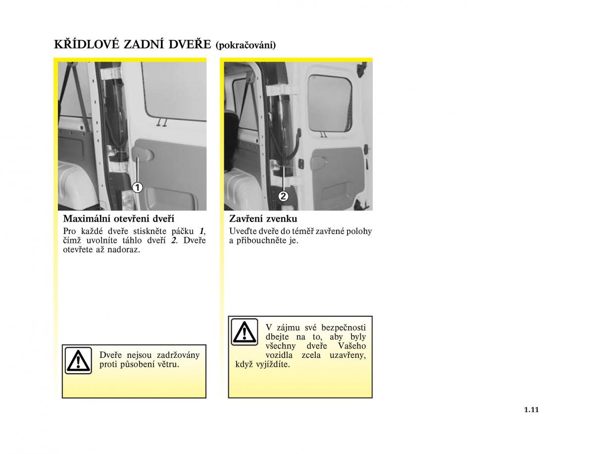 Renault Trafic II 2 navod k obsludze / page 17