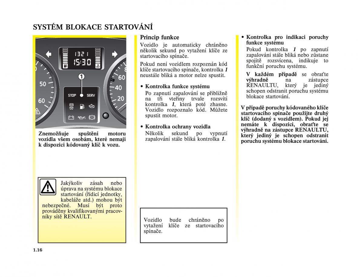 Renault Trafic II 2 navod k obsludze / page 22