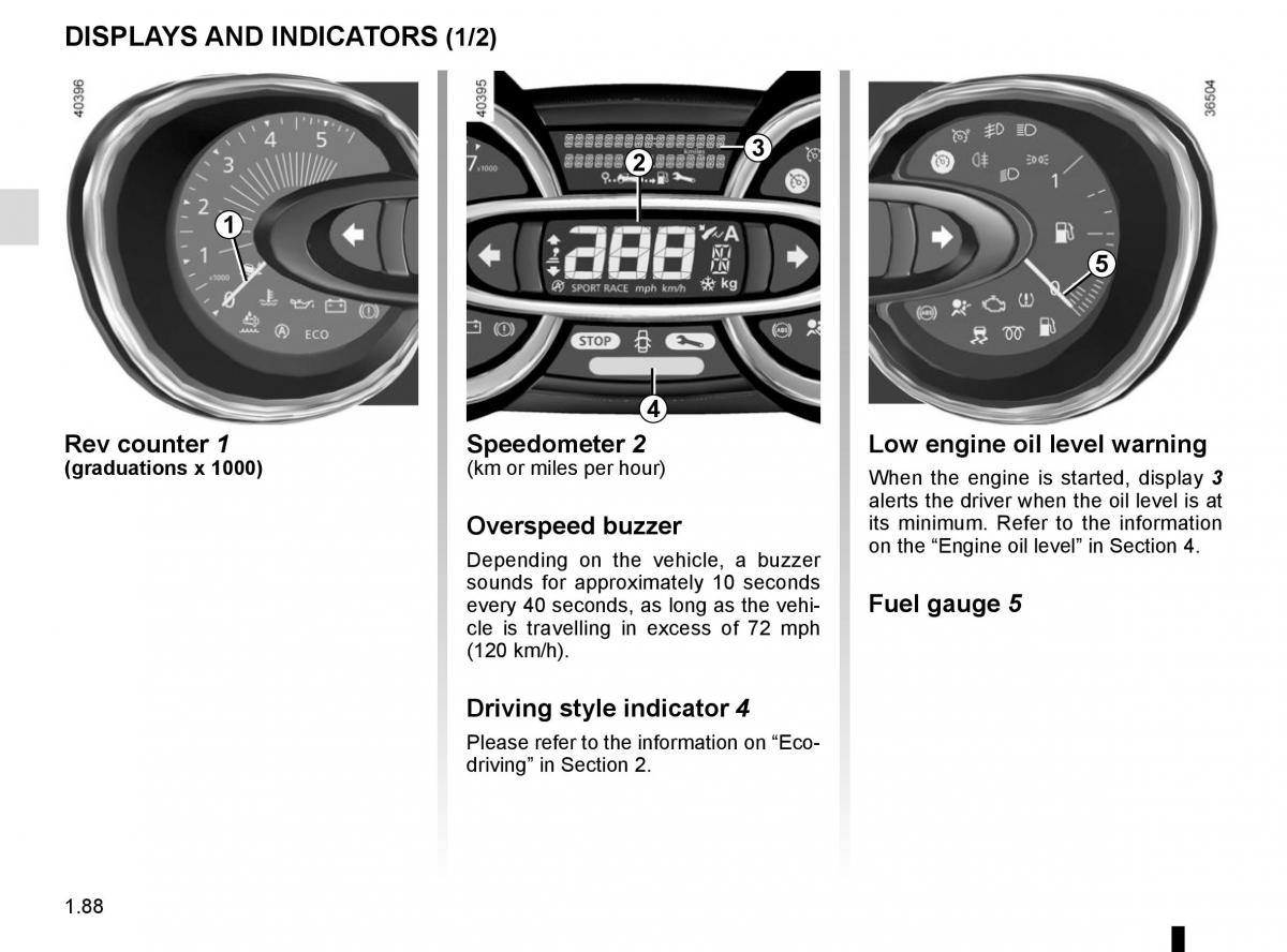 Renault Trafic III 3 owners manual / page 94