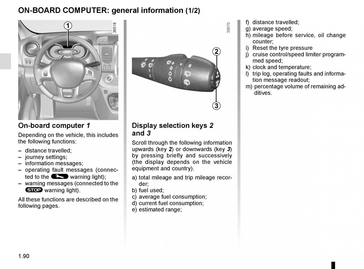 Renault Trafic III 3 owners manual / page 96