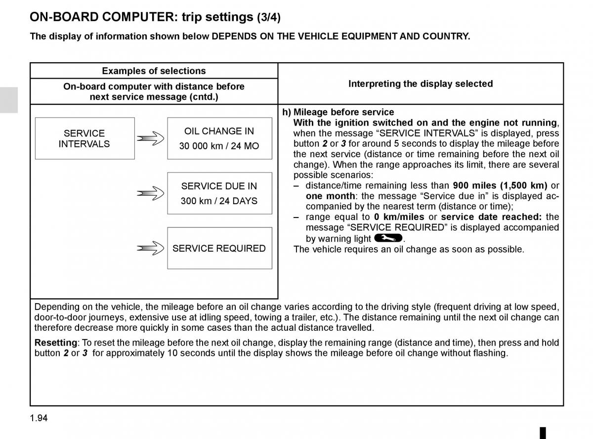 Renault Trafic III 3 owners manual / page 100