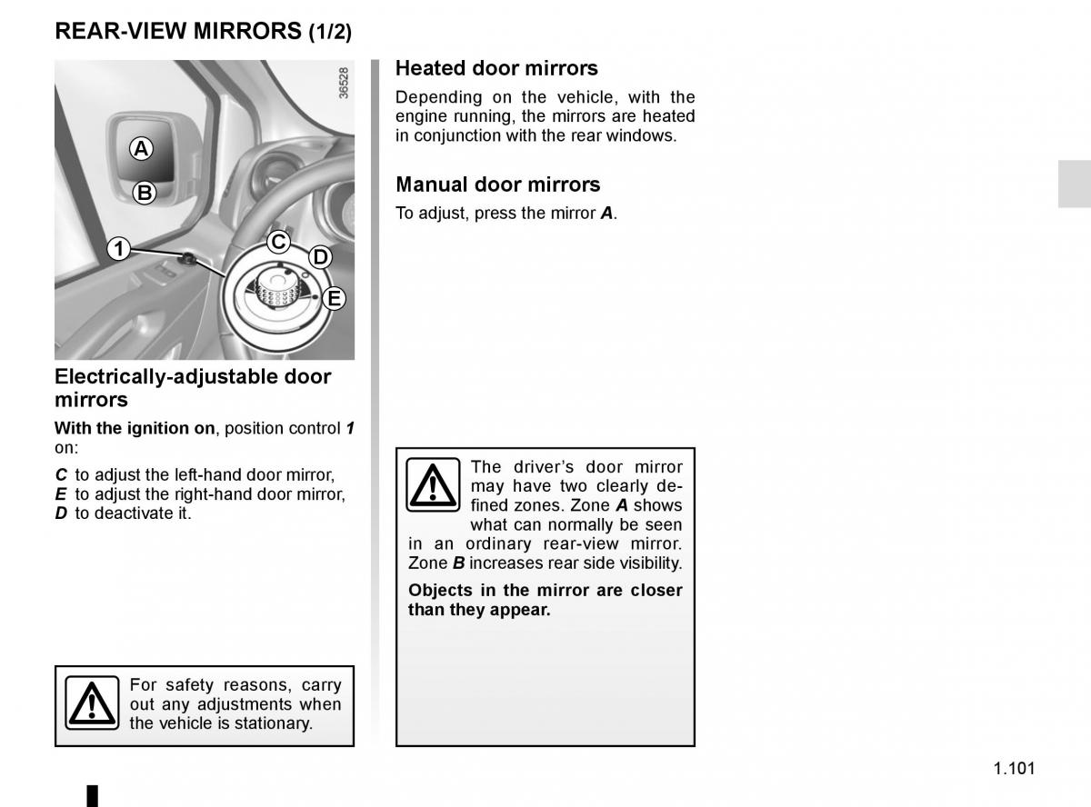 Renault Trafic III 3 owners manual / page 107