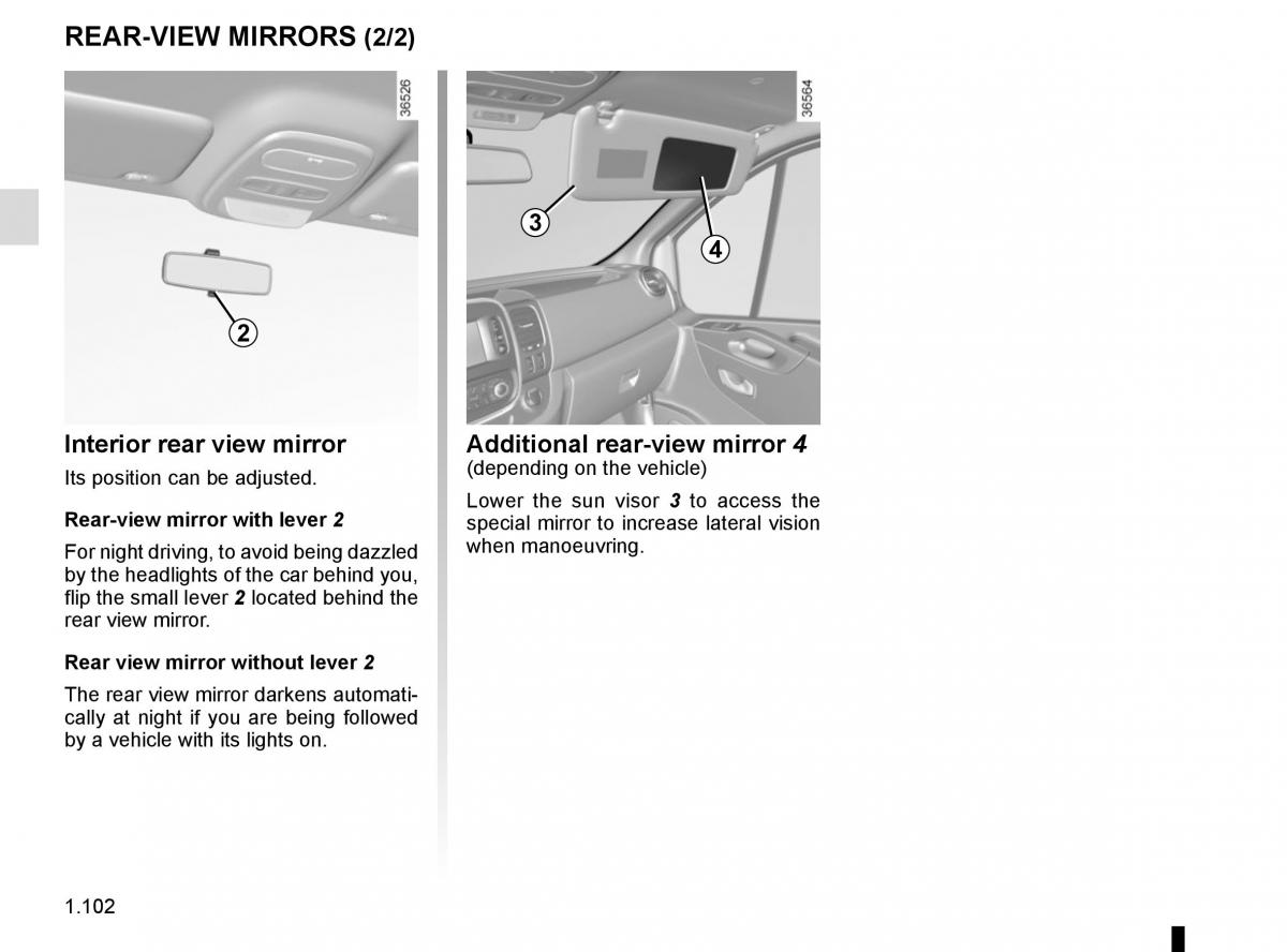 Renault Trafic III 3 owners manual / page 108