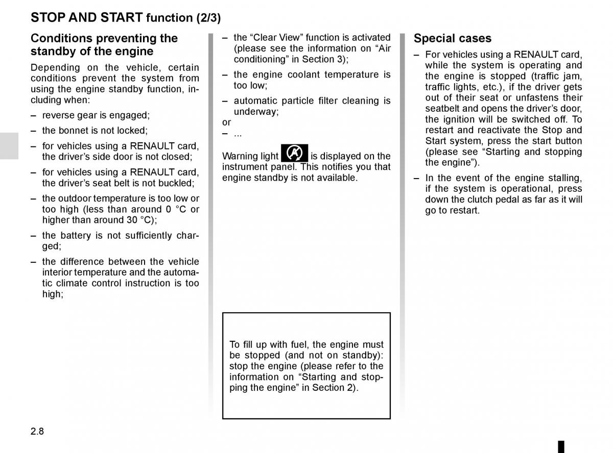 Renault Trafic III 3 owners manual / page 132