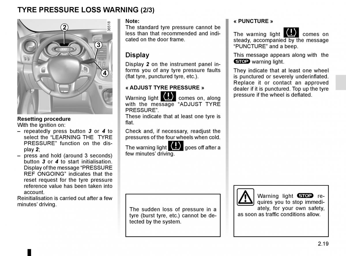 Renault Trafic III 3 owners manual / page 143