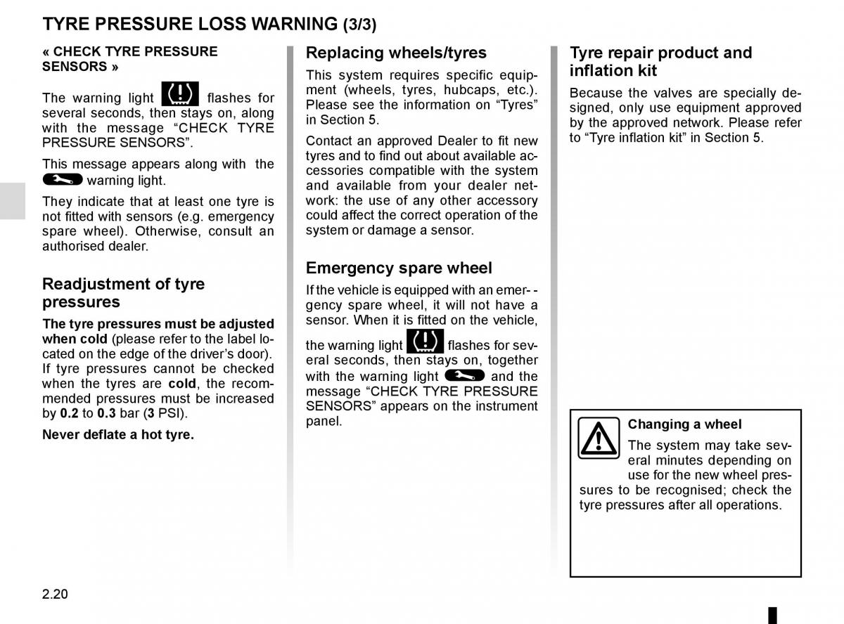 Renault Trafic III 3 owners manual / page 144