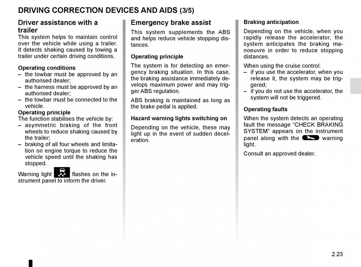 Renault Trafic III 3 owners manual / page 147