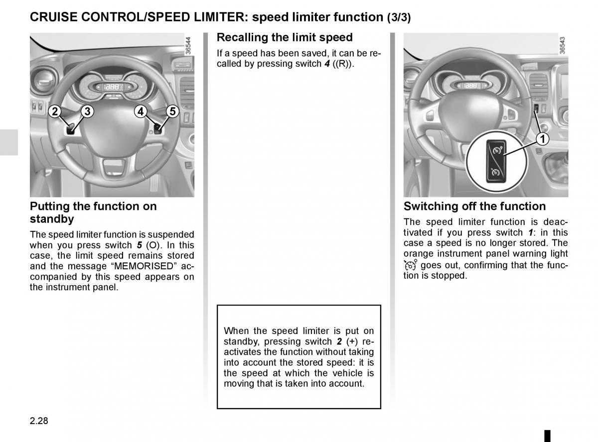 Renault Trafic III 3 owners manual / page 152