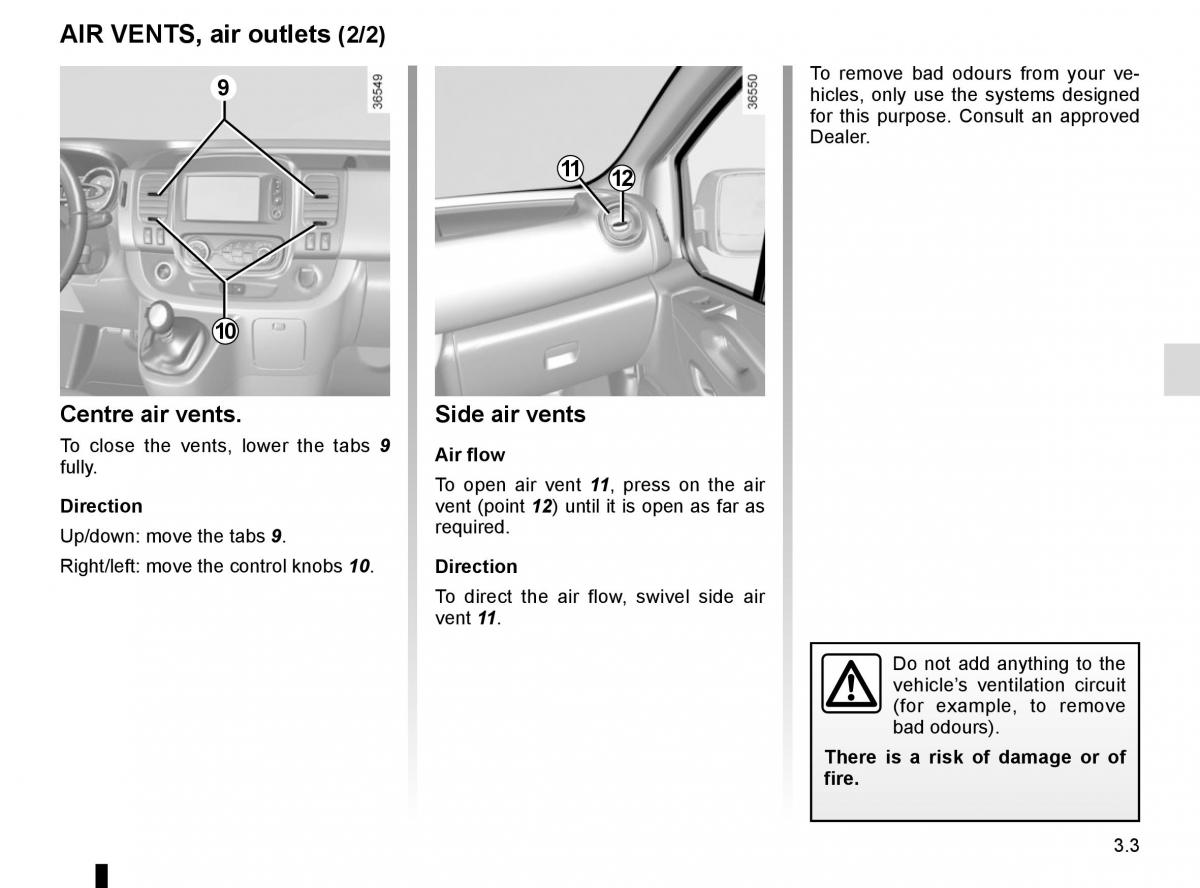 Renault Trafic III 3 owners manual / page 165