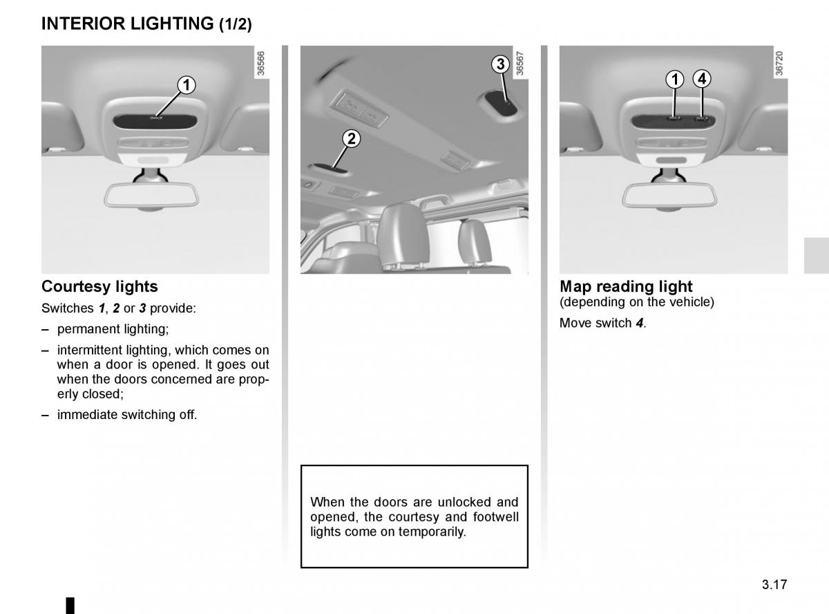 Renault Trafic III 3 owners manual / page 179