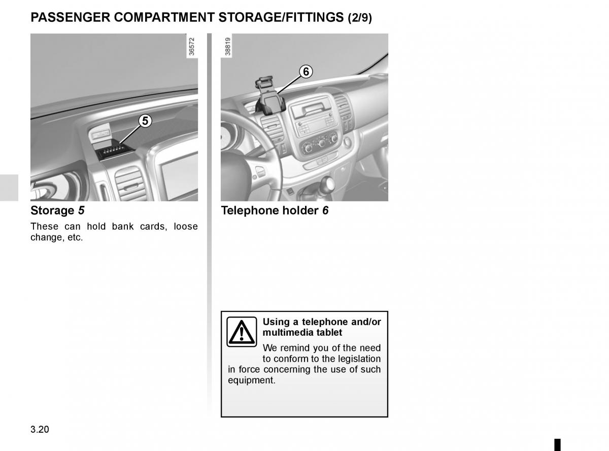 Renault Trafic III 3 owners manual / page 182