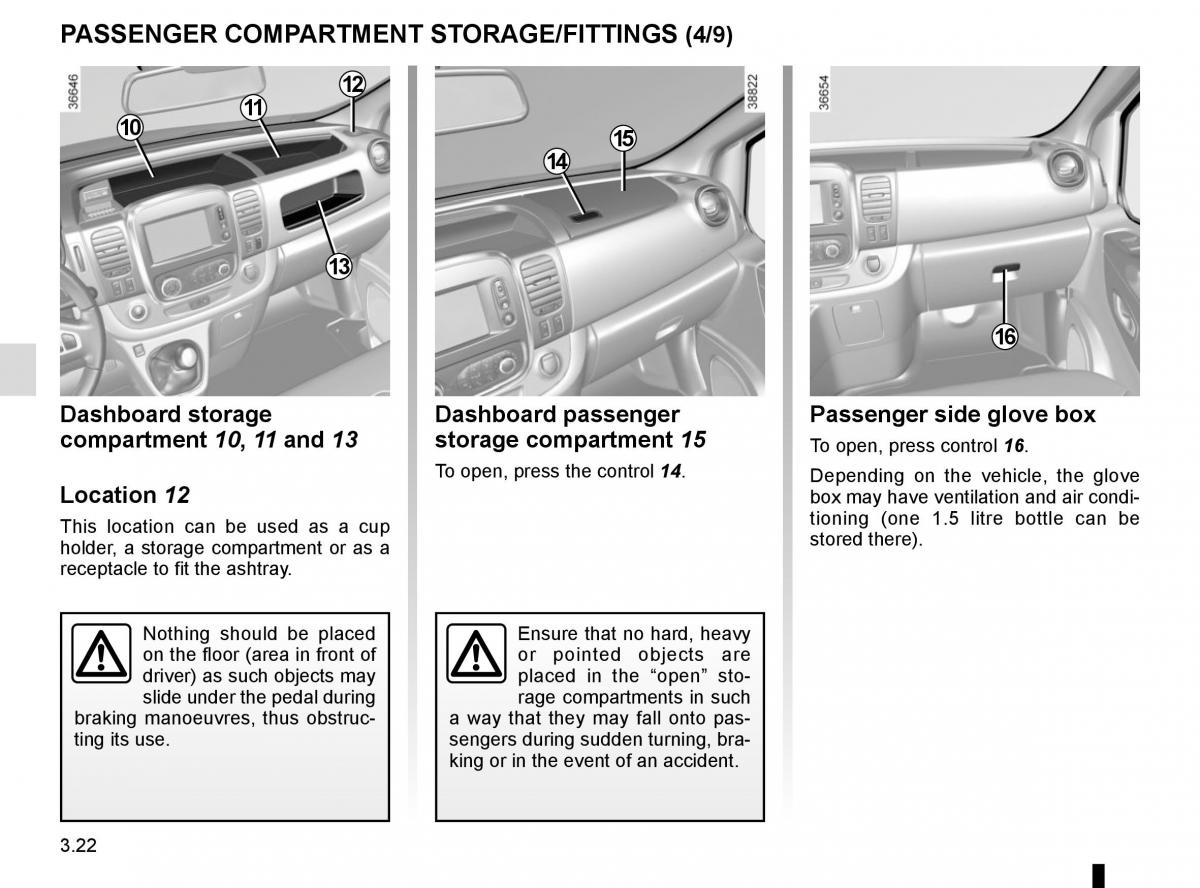 Renault Trafic III 3 owners manual / page 184