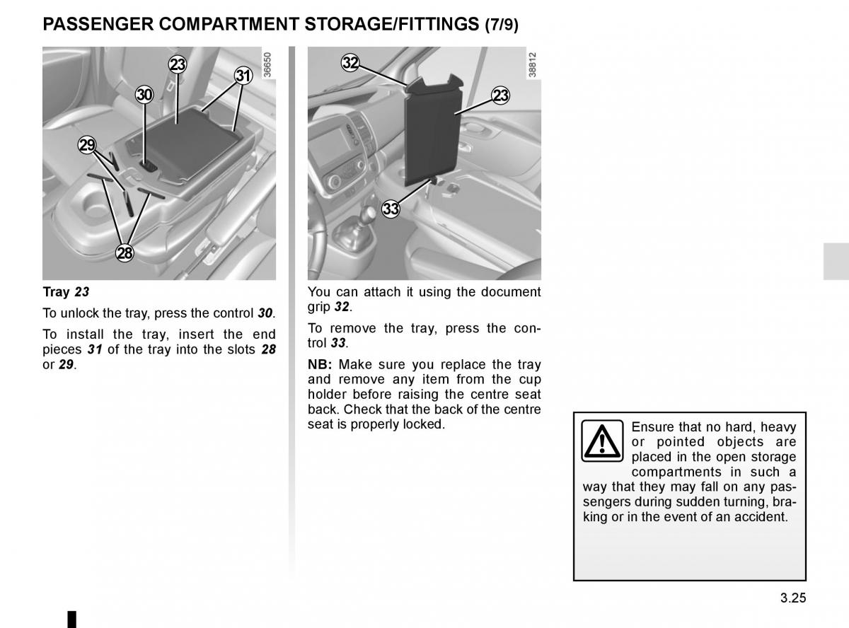 Renault Trafic III 3 owners manual / page 187