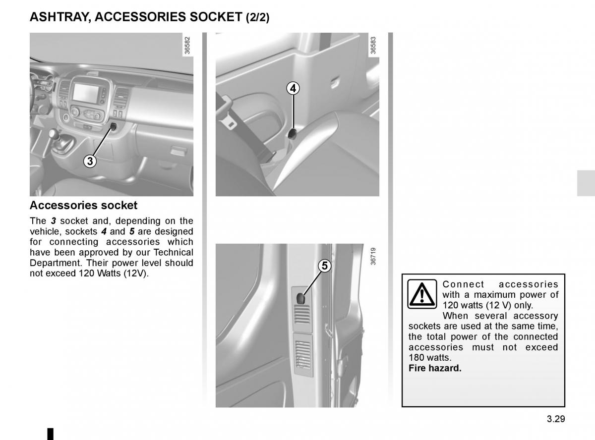 Renault Trafic III 3 owners manual / page 191