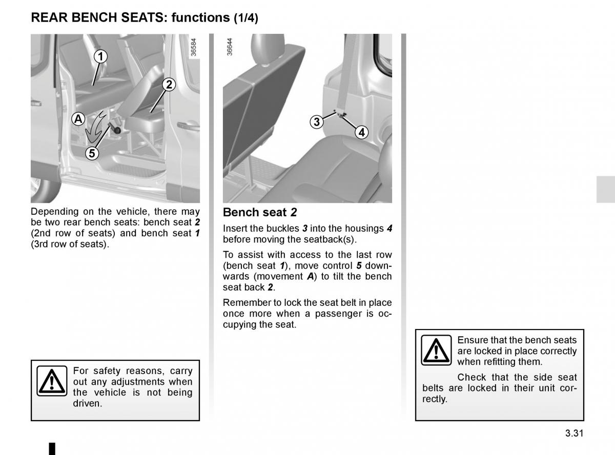 Renault Trafic III 3 owners manual / page 193