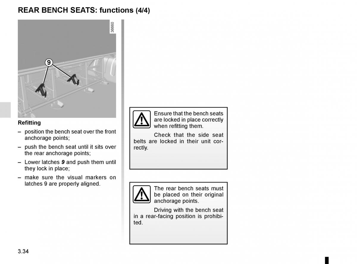 Renault Trafic III 3 owners manual / page 196