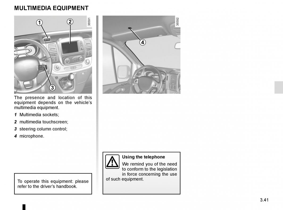 Renault Trafic III 3 owners manual / page 203