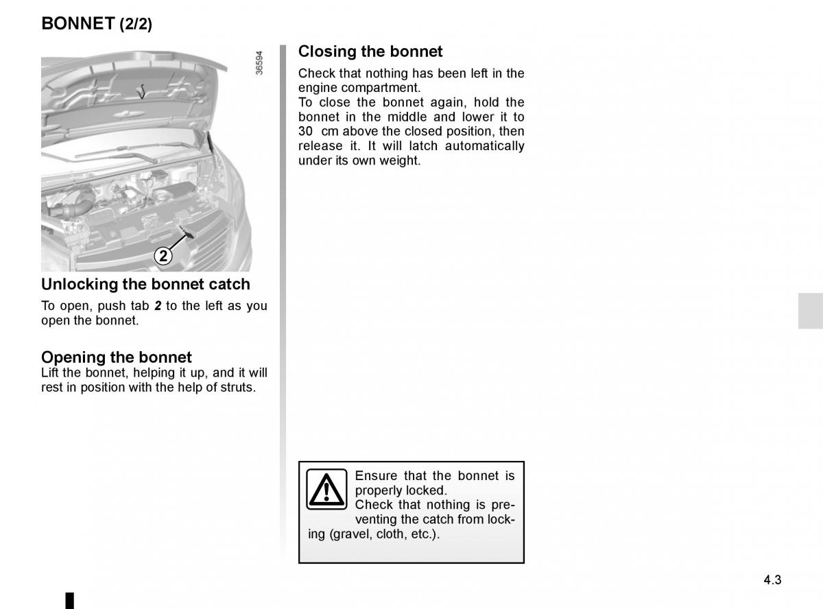 Renault Trafic III 3 owners manual / page 207