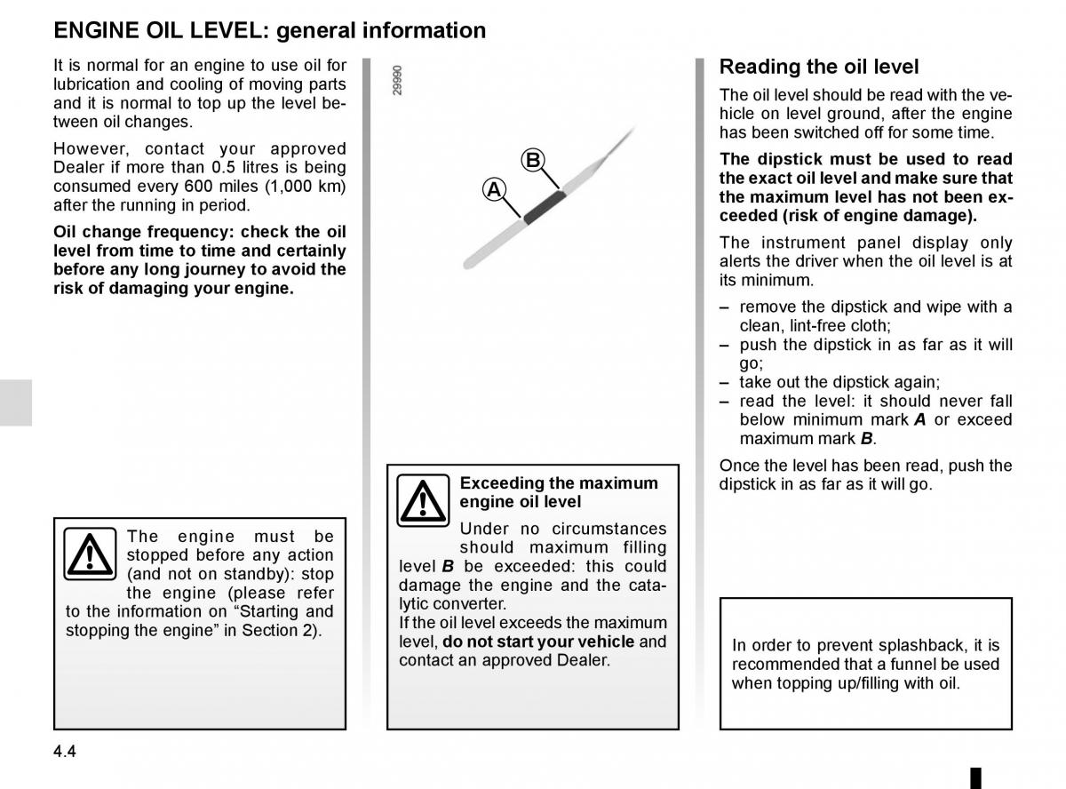 Renault Trafic III 3 owners manual / page 208