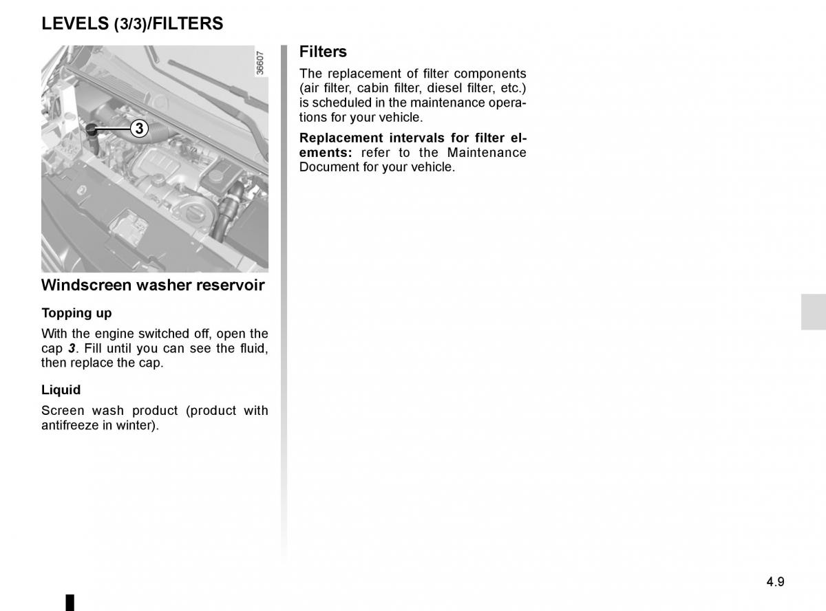 Renault Trafic III 3 owners manual / page 213