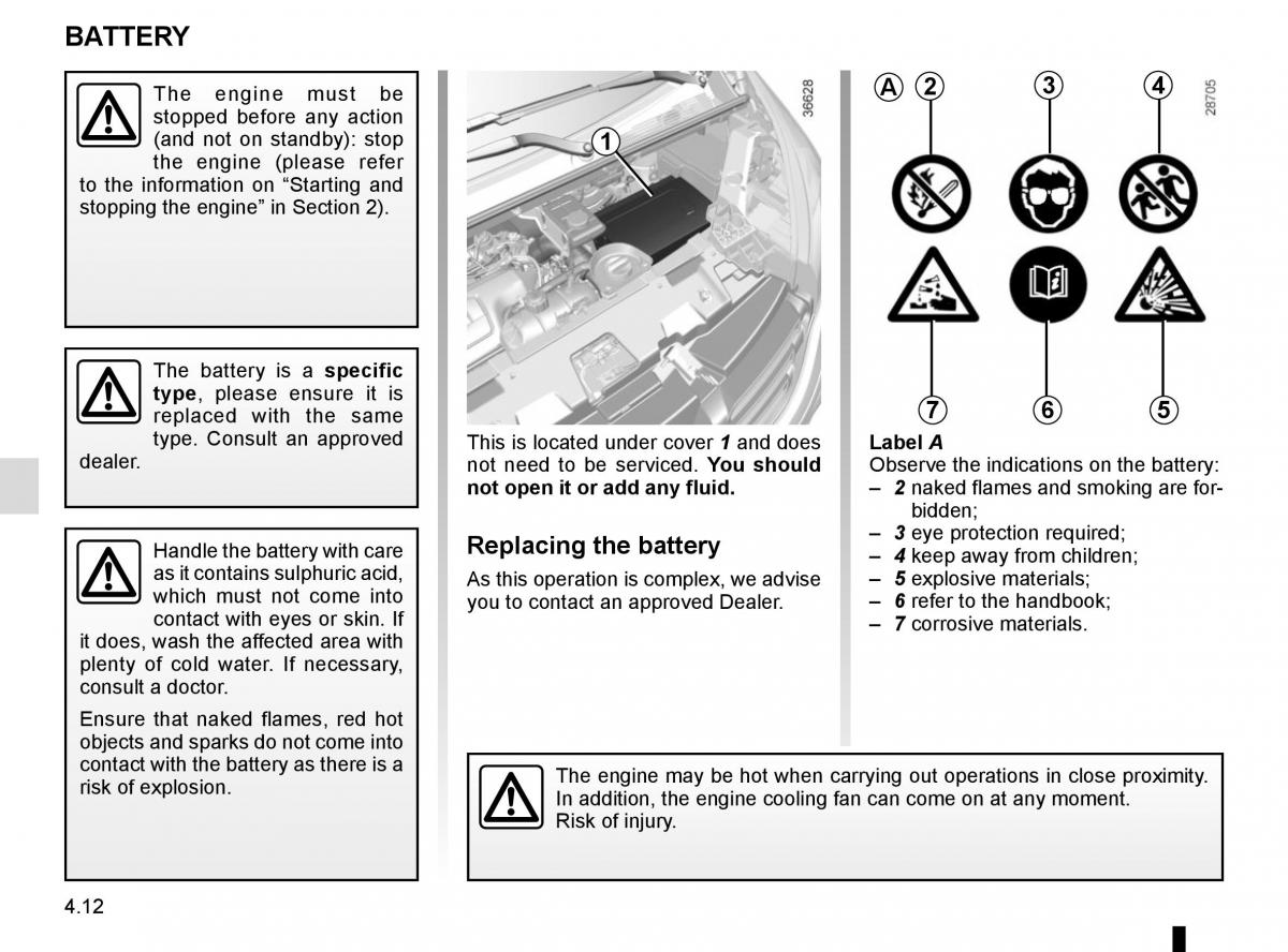 Renault Trafic III 3 owners manual / page 216