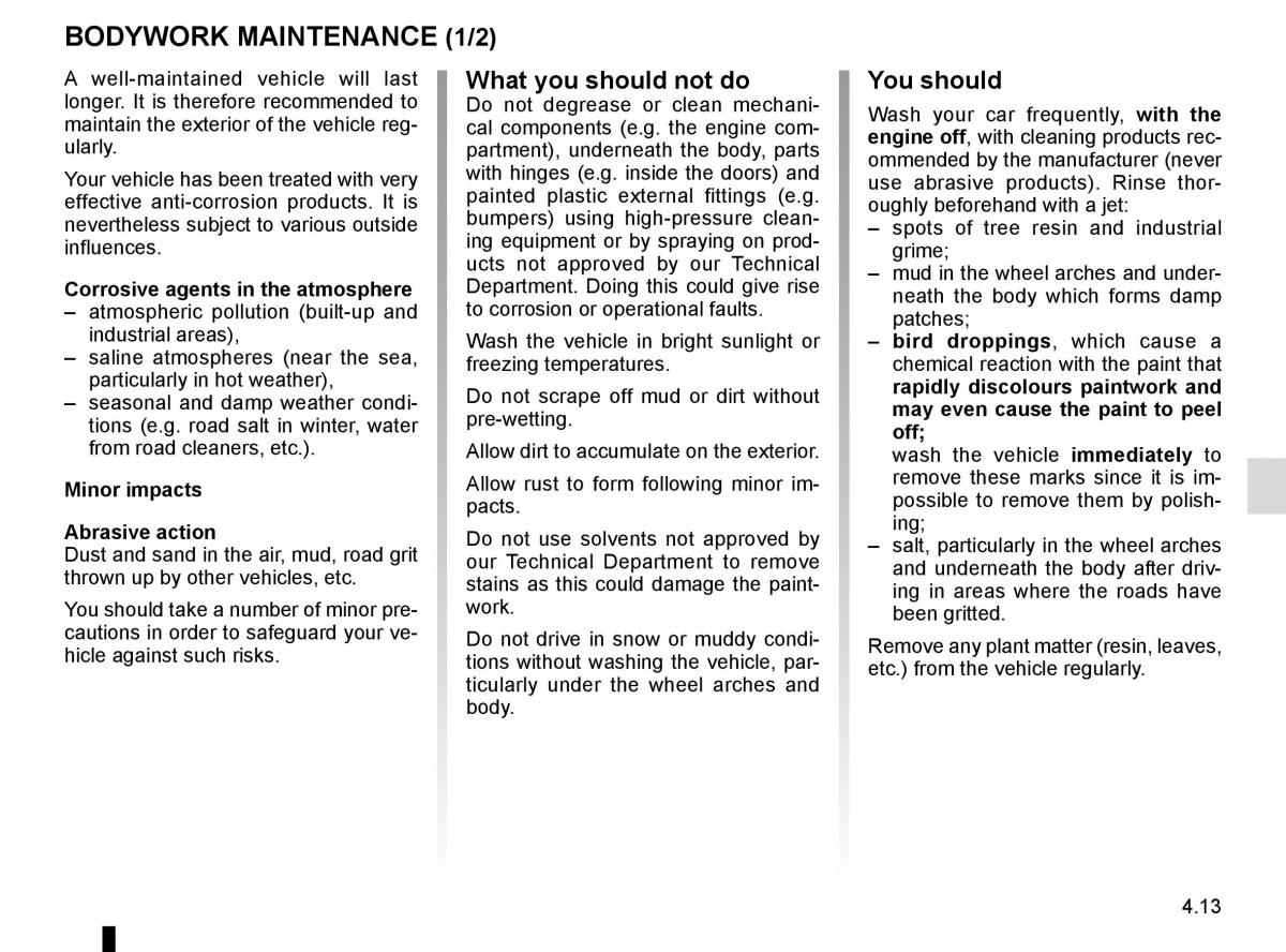 Renault Trafic III 3 owners manual / page 217