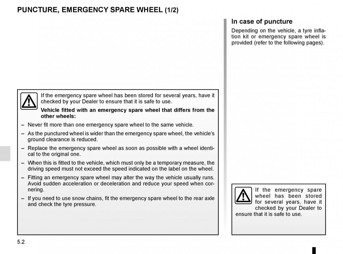 Renault Trafic III 3 owners manual / page 222