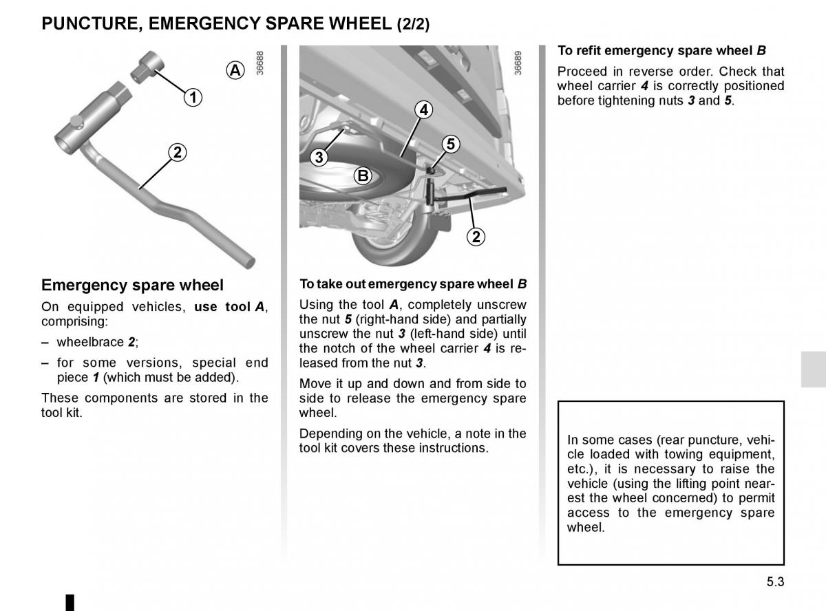 Renault Trafic III 3 owners manual / page 223