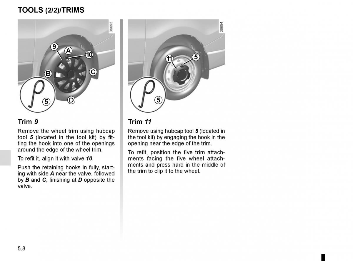 Renault Trafic III 3 owners manual / page 228