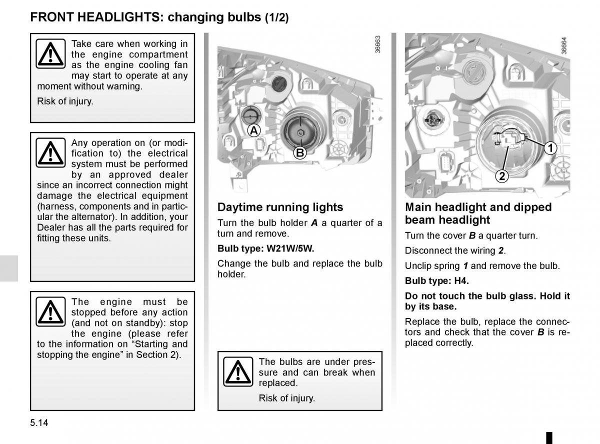 Renault Trafic III 3 owners manual / page 234