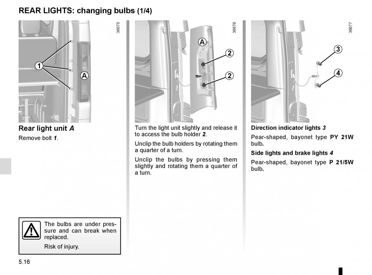 Renault Trafic III 3 owners manual / page 236