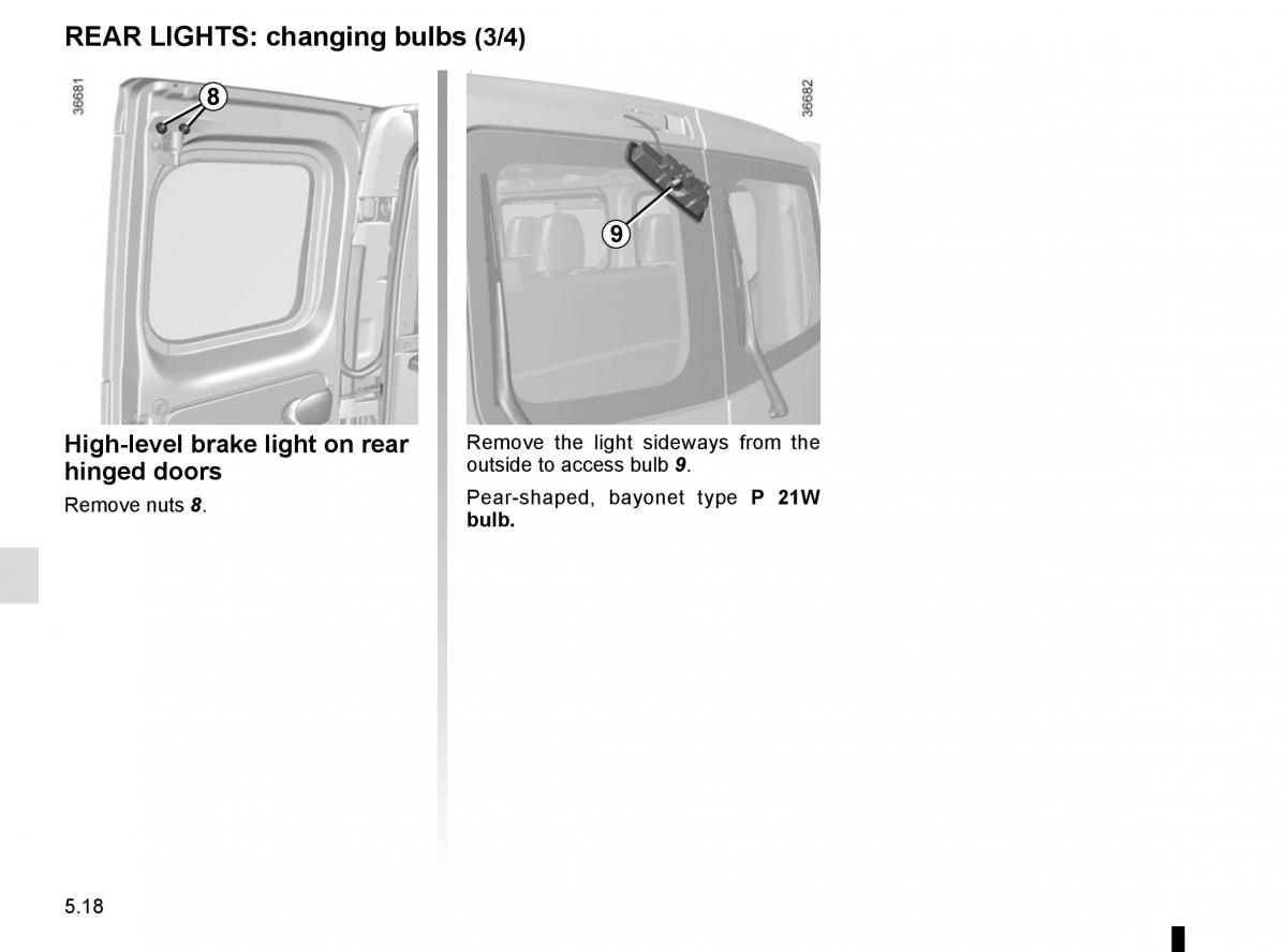 Renault Trafic III 3 owners manual / page 238