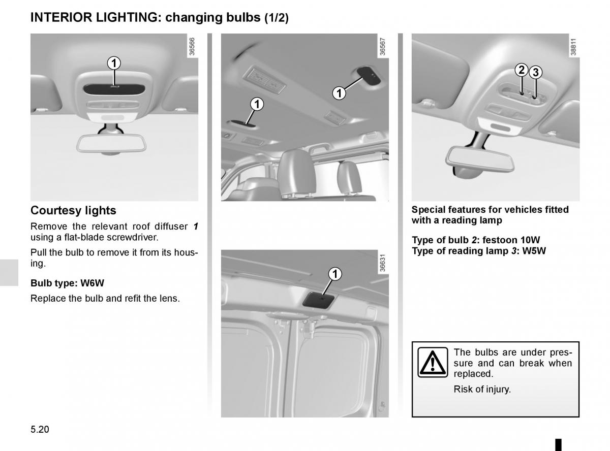 Renault Trafic III 3 owners manual / page 240