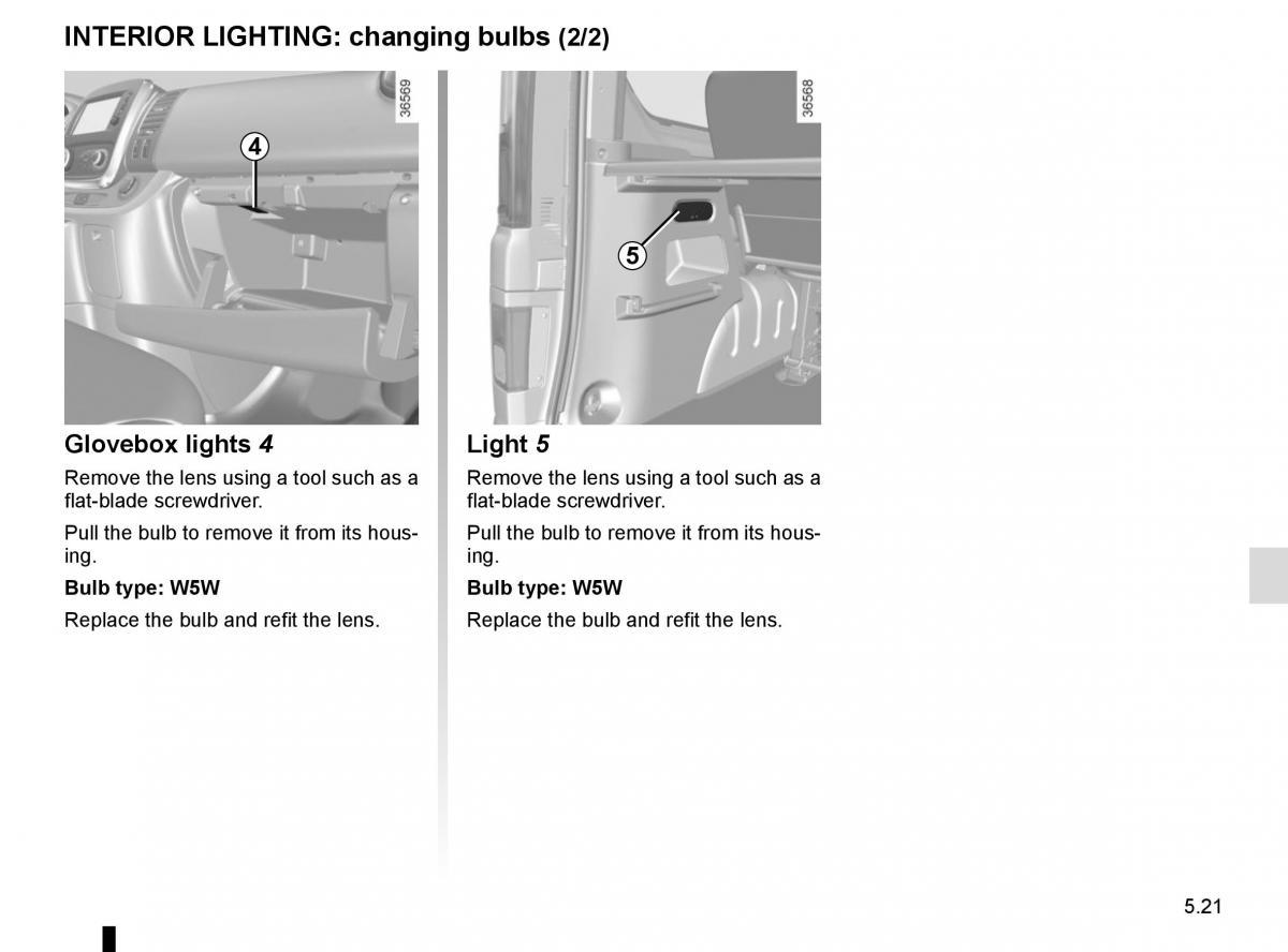 Renault Trafic III 3 owners manual / page 241