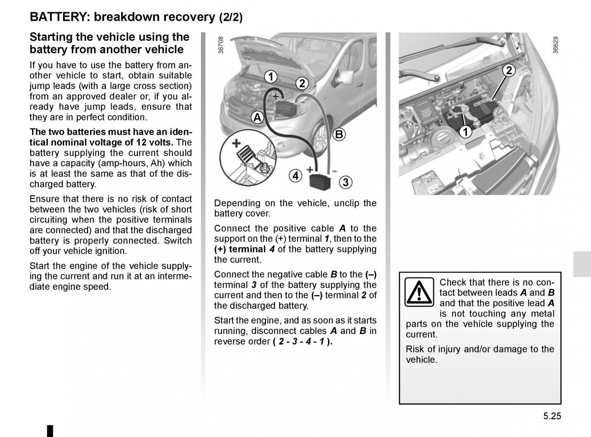 Renault Trafic III 3 owners manual / page 245