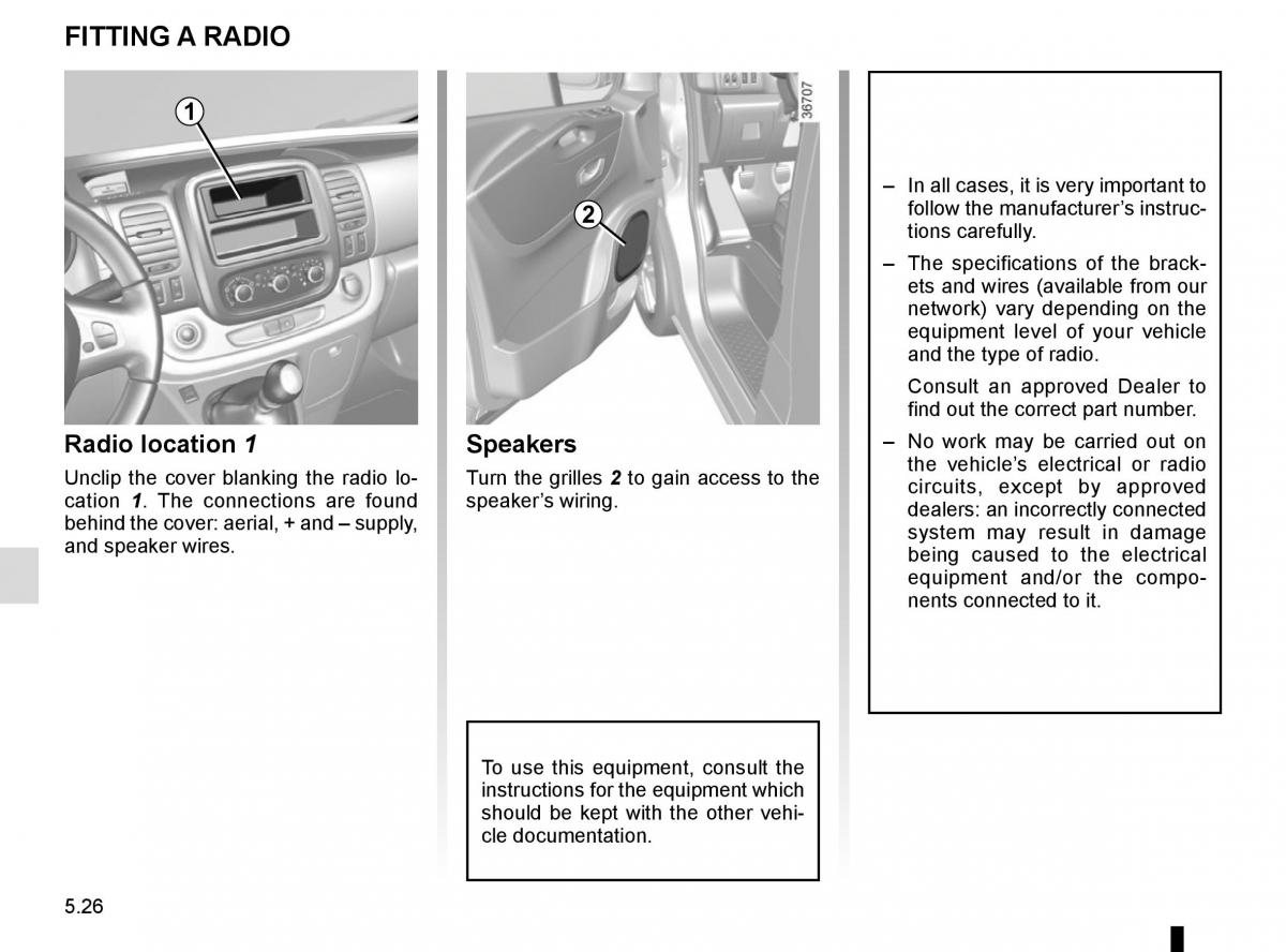 Renault Trafic III 3 owners manual / page 246