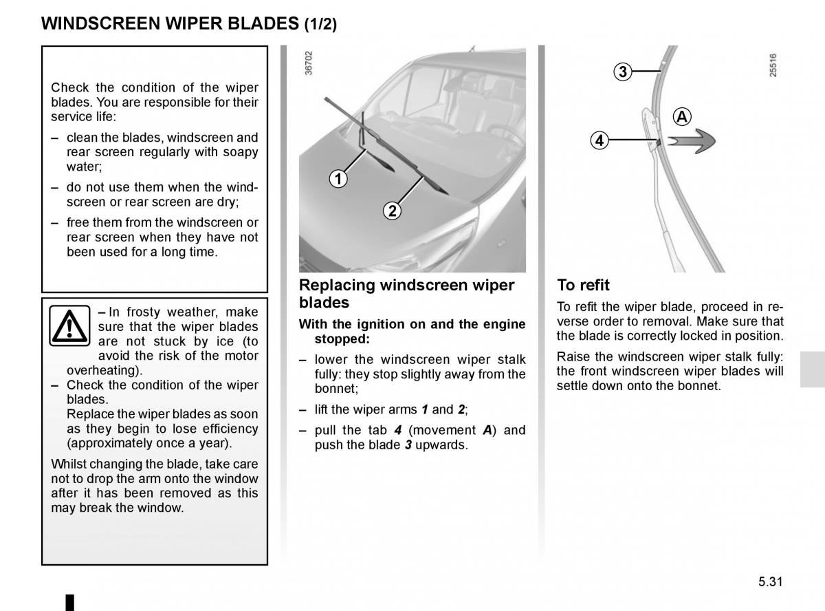 Renault Trafic III 3 owners manual / page 251