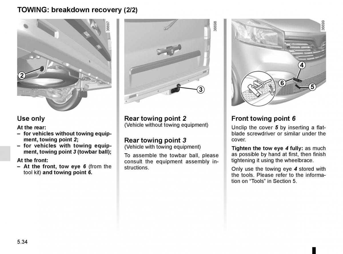 Renault Trafic III 3 owners manual / page 254