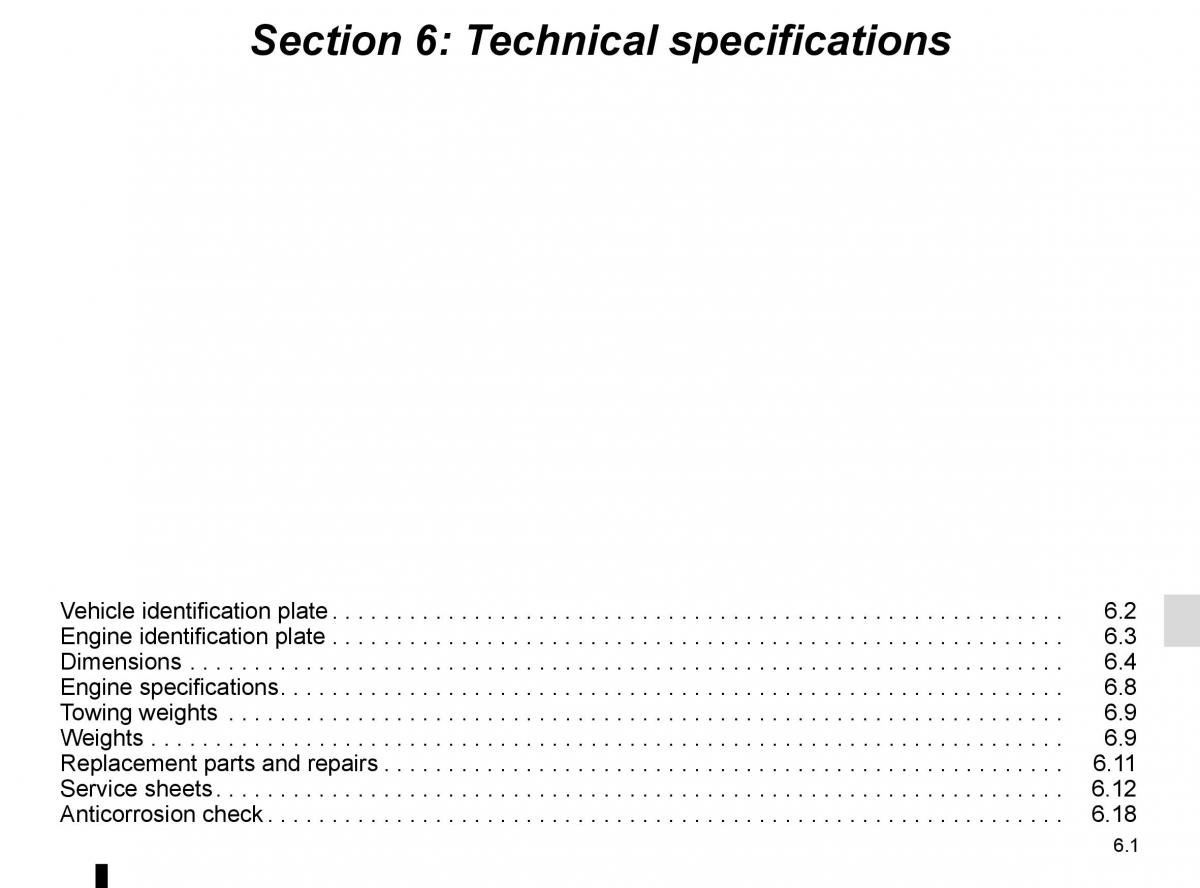 Renault Trafic III 3 owners manual / page 263