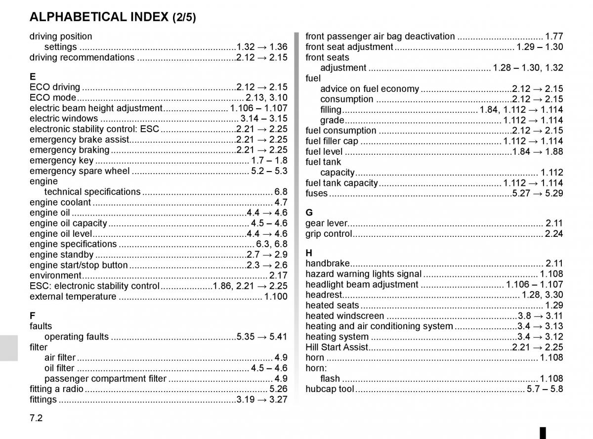 Renault Trafic III 3 owners manual / page 286