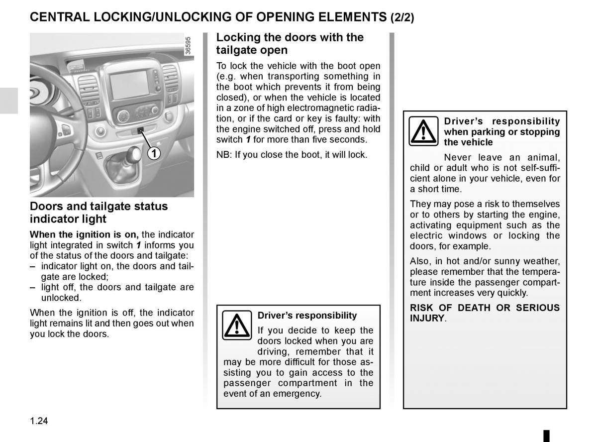 Renault Trafic III 3 owners manual / page 30