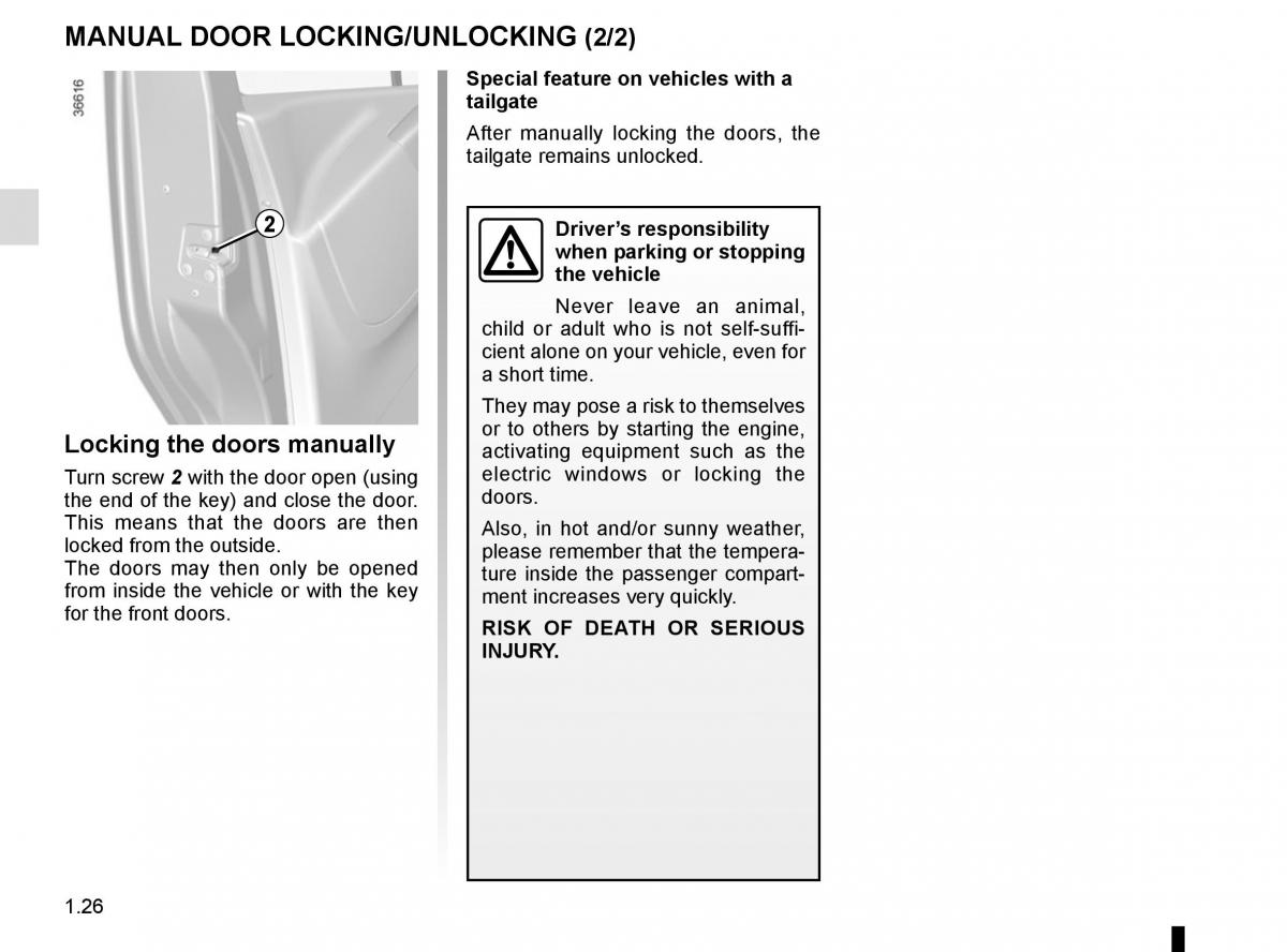 Renault Trafic III 3 owners manual / page 32