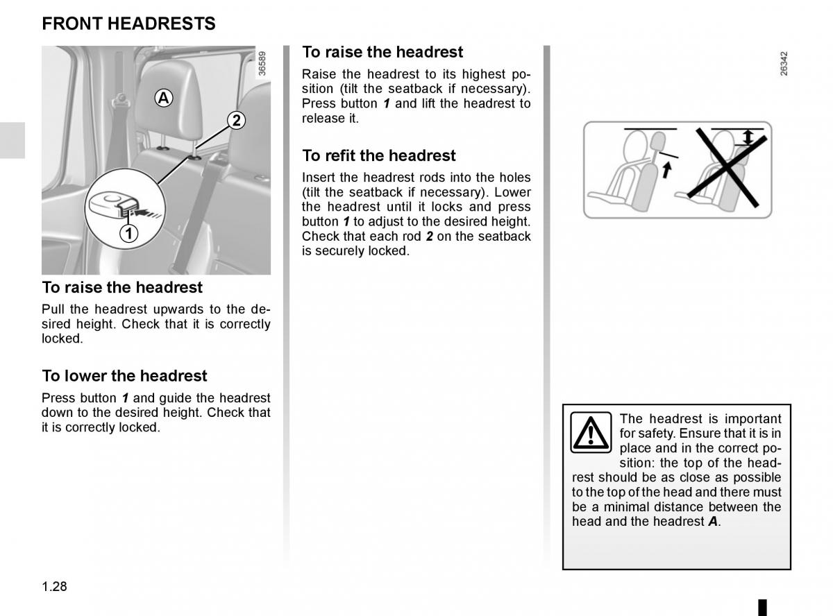 Renault Trafic III 3 owners manual / page 34