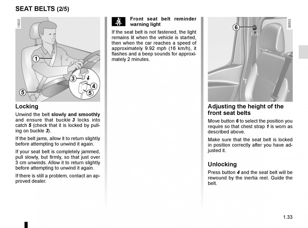 Renault Trafic III 3 owners manual / page 39