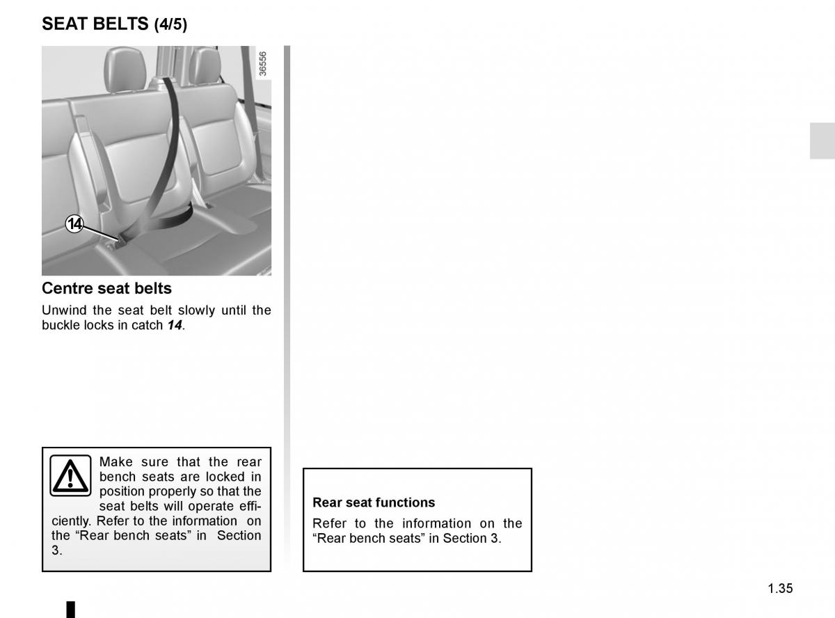 Renault Trafic III 3 owners manual / page 41