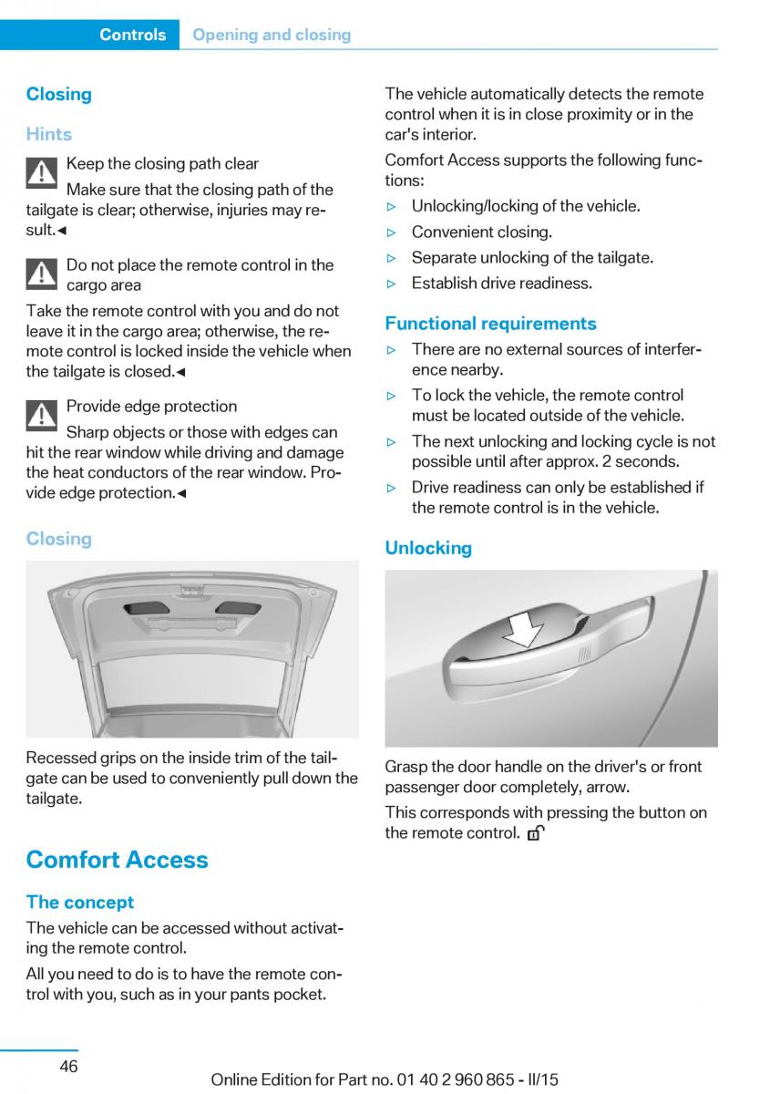 BMW i3 owners manual / page 62