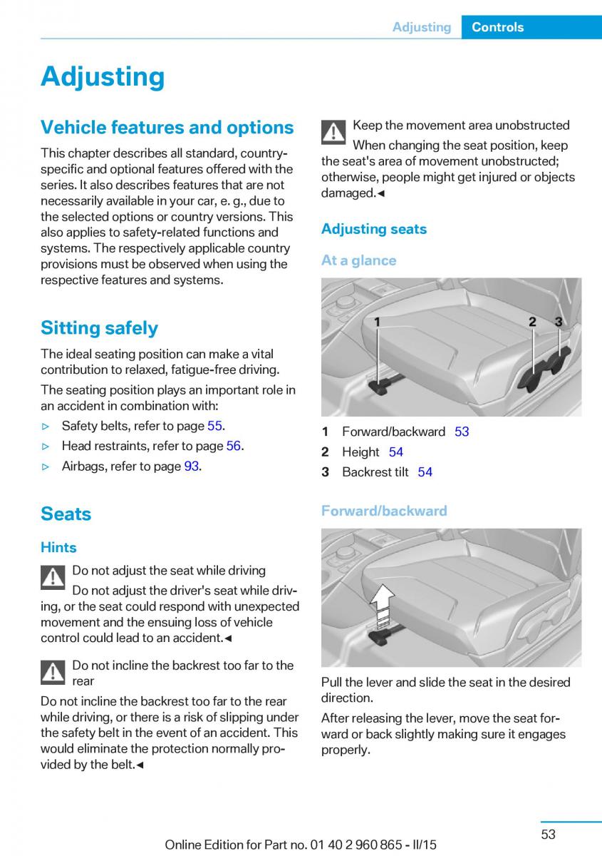 BMW i3 owners manual / page 69