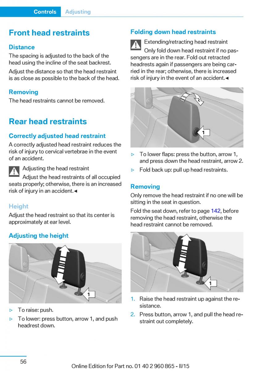 BMW i3 owners manual / page 72