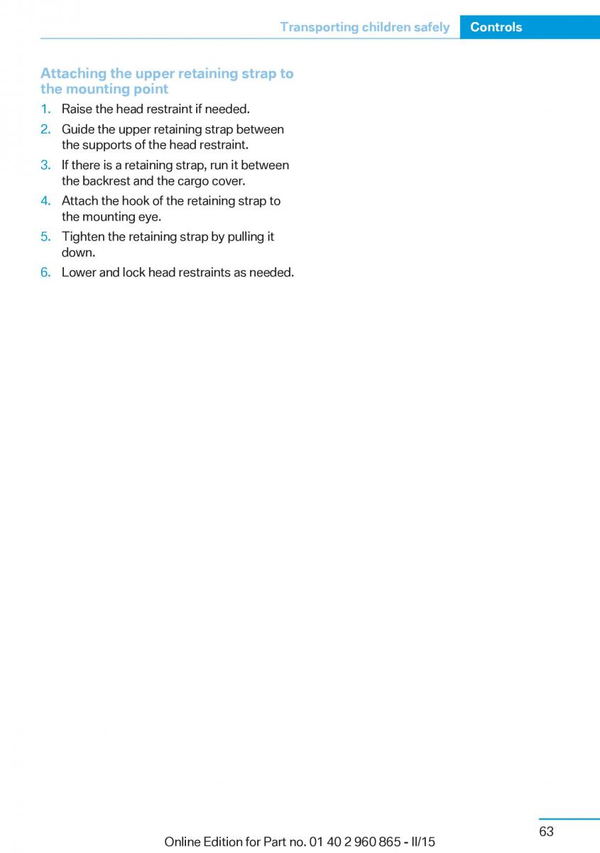 BMW i3 owners manual / page 79